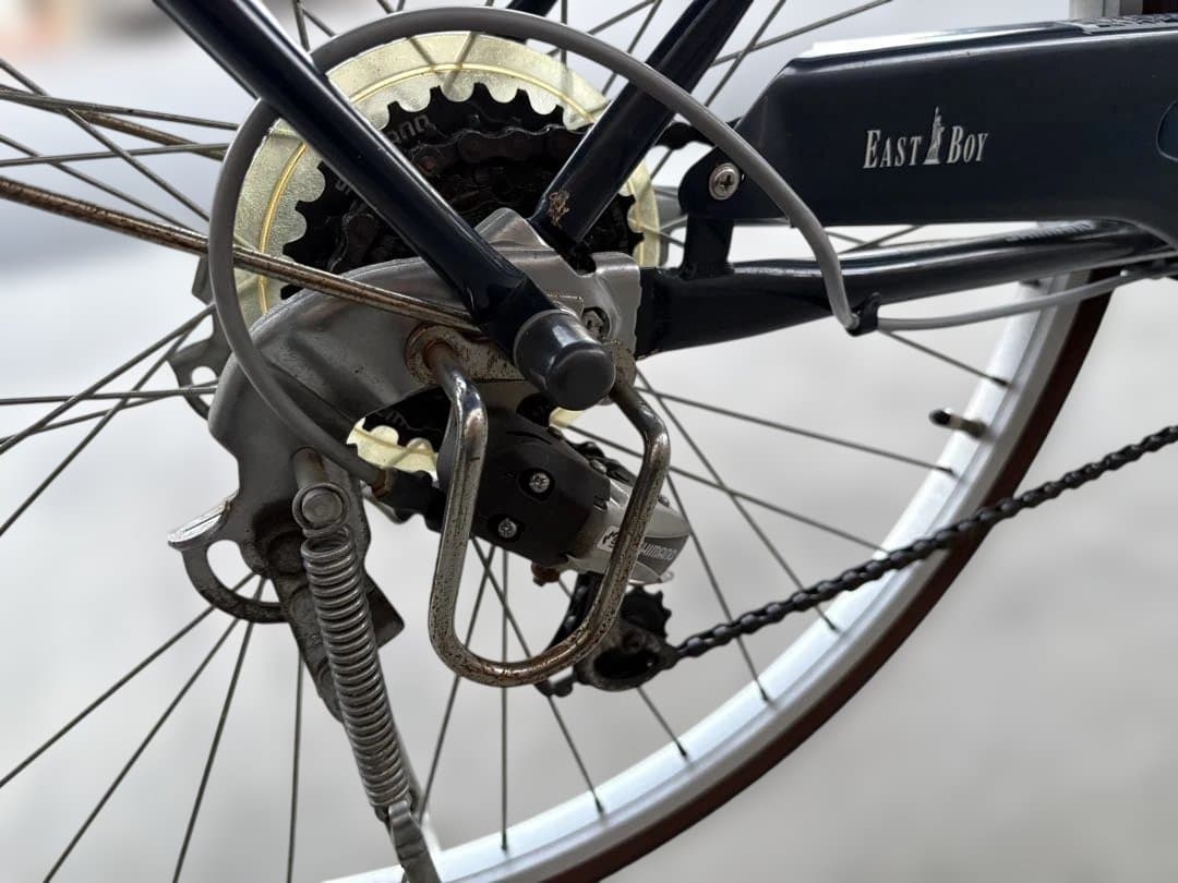 イーストボーイ カジュアル マリンブルー 26インチ シティサイクル 6段ギア