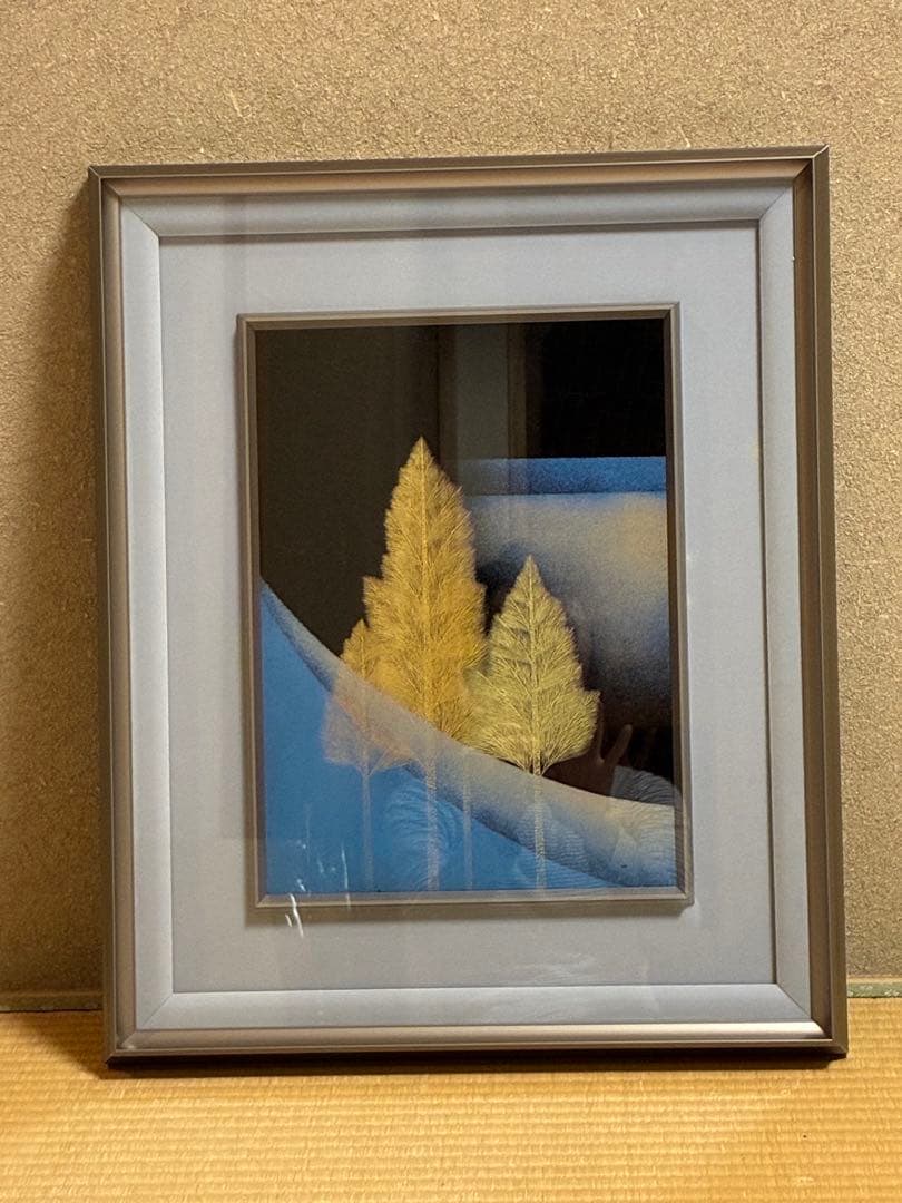 自然の風景画 漆藝額