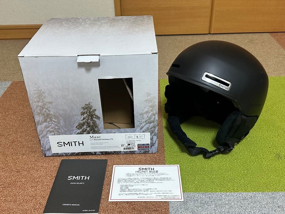 【値下げ中！】SMITH MAZA マットブラック ヘルメット　Ｌサイズ