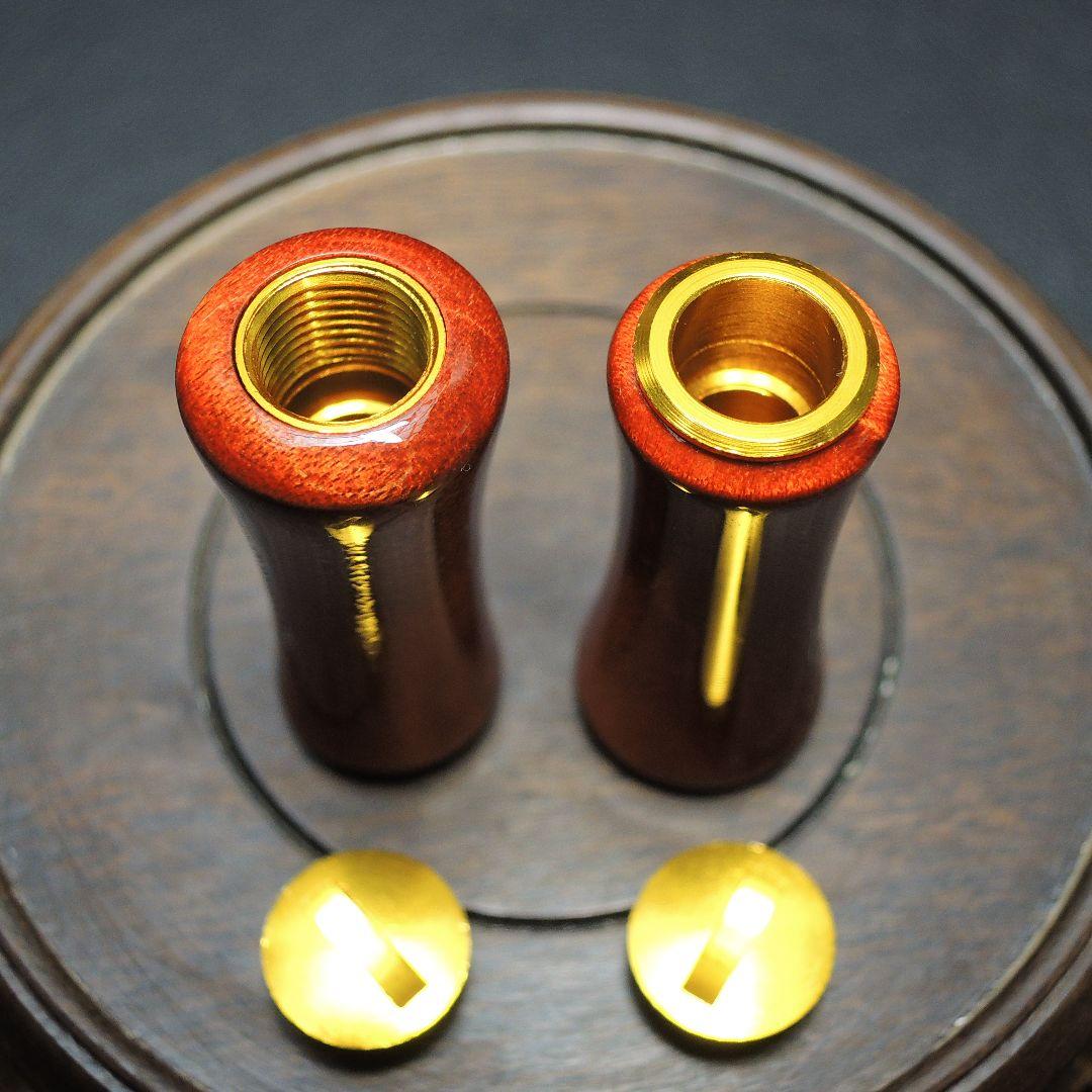 ハンドメイド スタビライズドウッドノブ ハンドルノブ 2個 シマノ/ダイワ対応