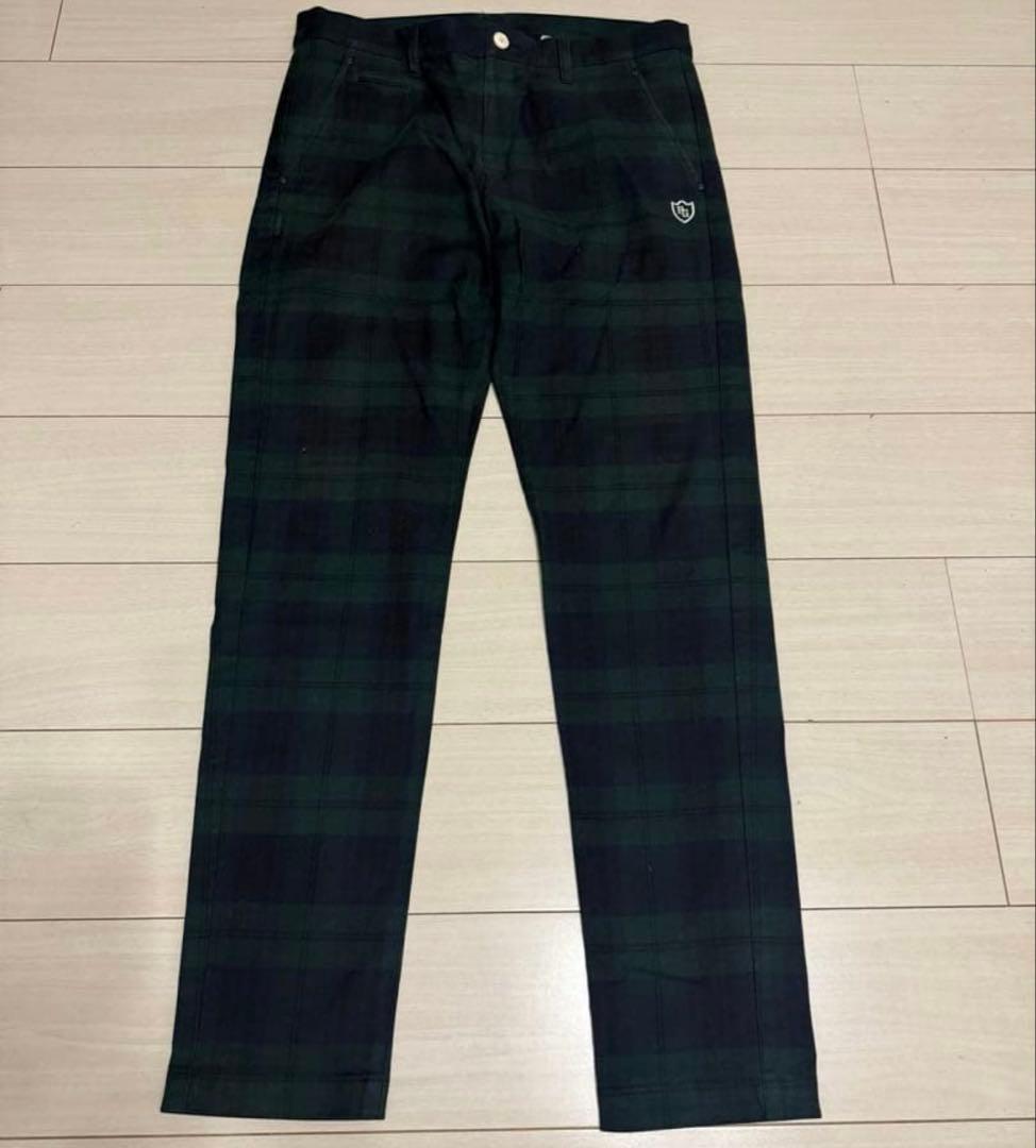 パーリーゲイツ パンツ チェック柄 サイズ7 ストレッチ