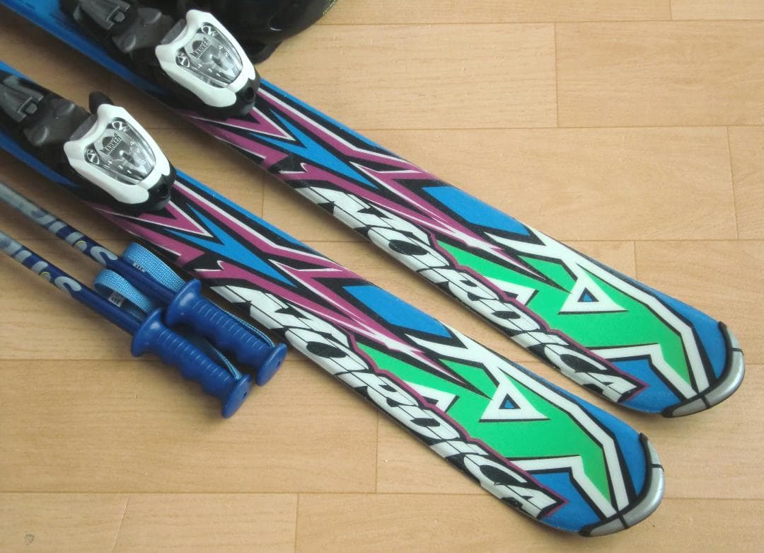 ■■送料無料■NORDICA■子供用スキーセット■板120靴22■WAX済■■