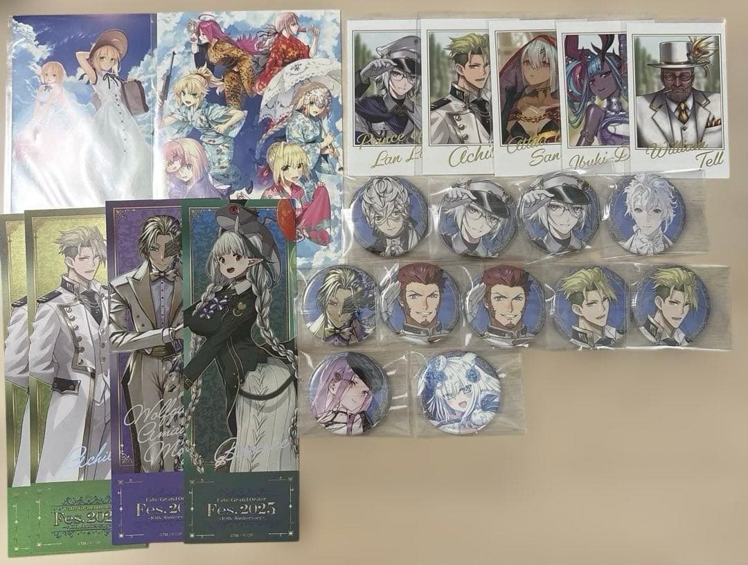 FGO fes.2025 霊基召喚缶バッジ ウェルカムガーデン ポートレイト