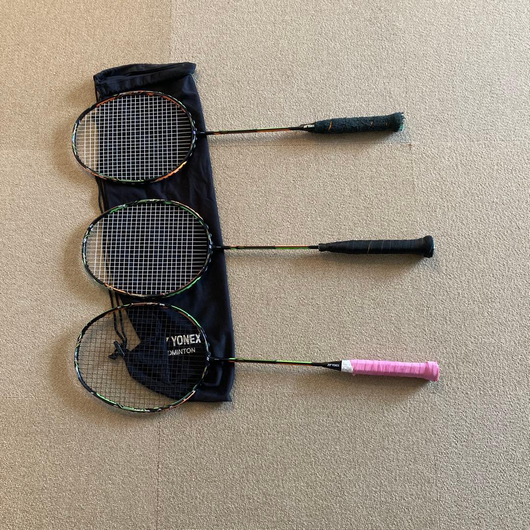 YONEX バドミントンラケット デュオラ10 3本セット3UG5×2 2UG5