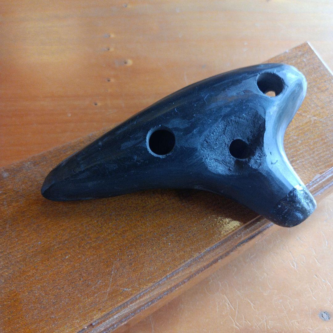 オカリナ工房福朗 黒陶 炭化焼成 ソプラノオカリナ SF管 １２穴